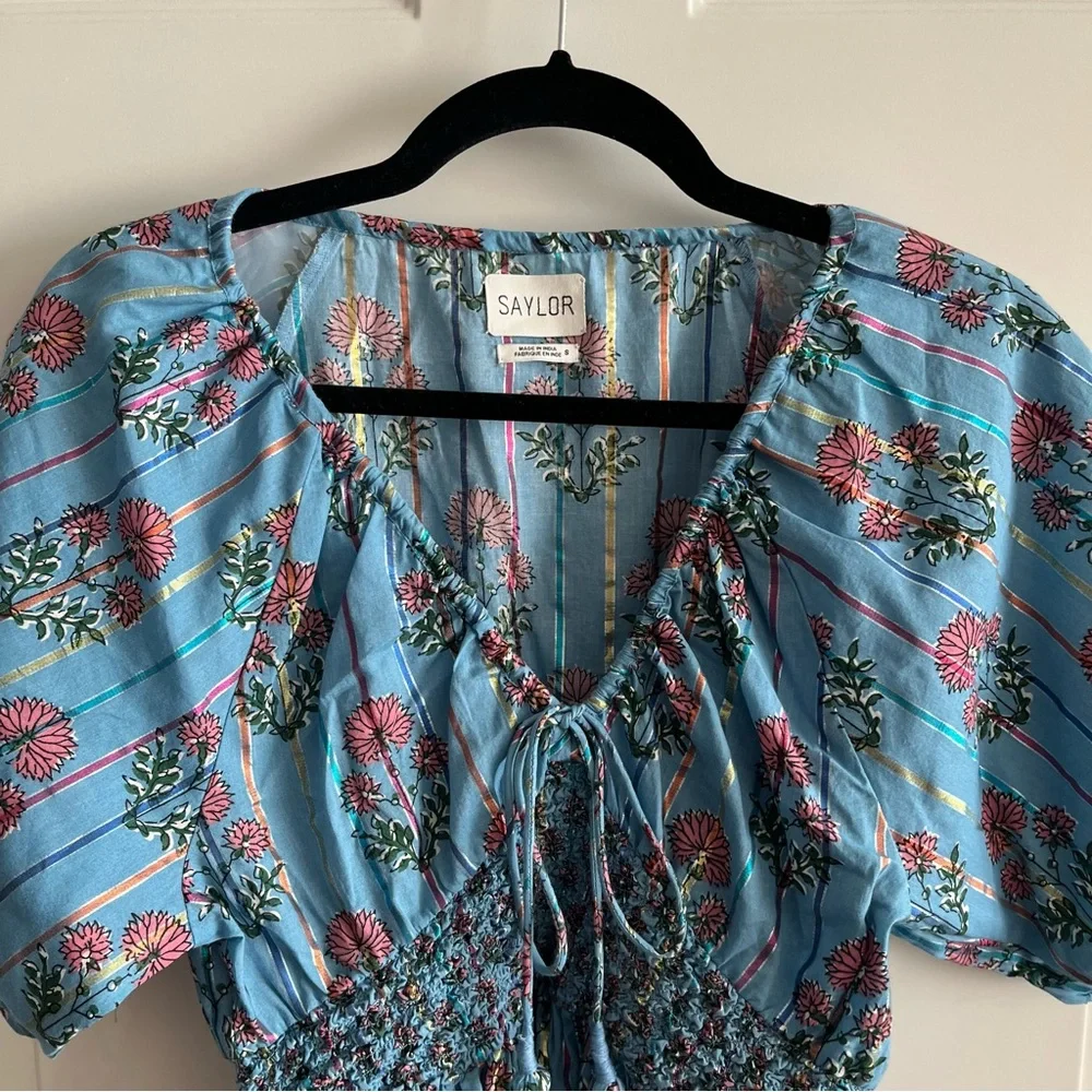 NWT Saylor Greyson Dress - Blue Size S - Picture 4 of 7